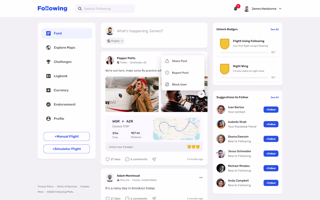 Cover image for Following | Social Media for Pilots