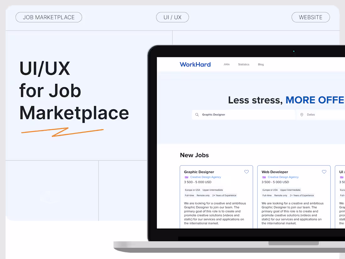 Cover image for UI/UX Design for Job Marketplace Platform