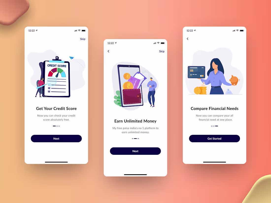 Cover image for On boarding screens | Application