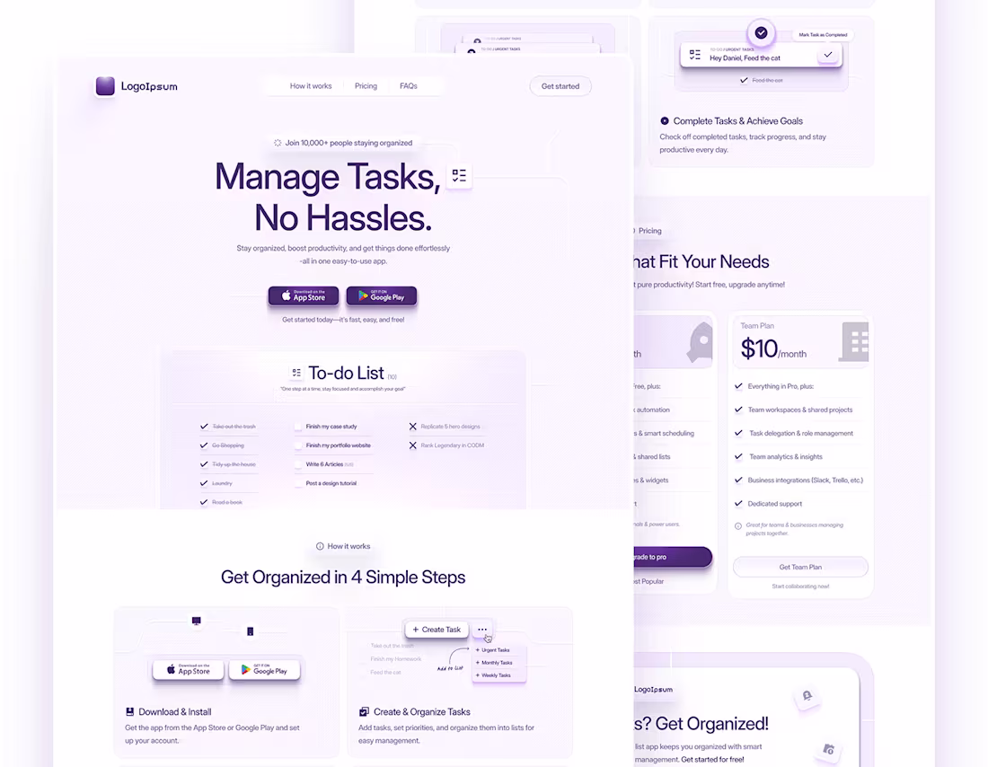 Cover image for TO-DO LANDING PAGE DESIGN☑️