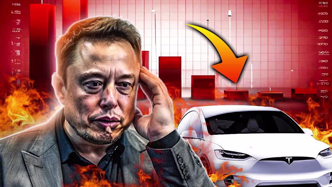 Cover image for The-Beginning-of-the-Downfall-of-Tesla Thumbnail Design