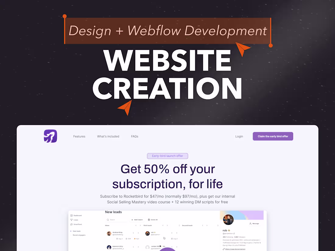 Cover image for Website Creation (Figma + Webflow)