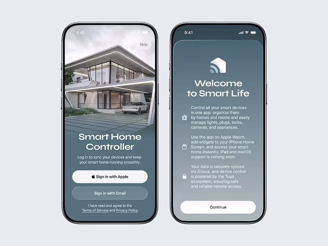 Cover image for Smart Home Controller · Sign in · Mobile App