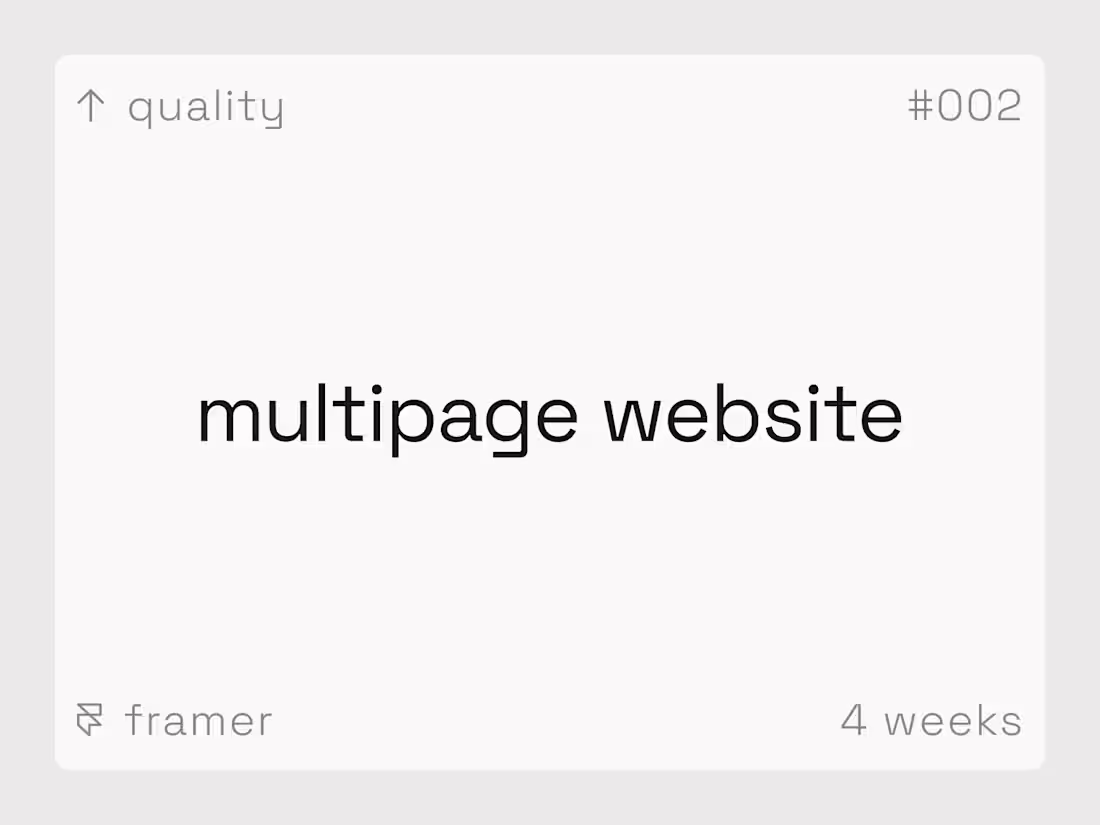 Cover image for Framer Multipage Website