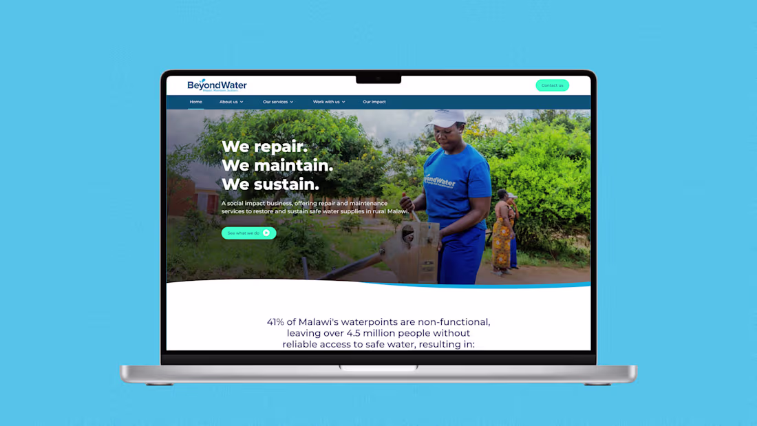 Cover image for Website re-design and Webflow development for Beyond Water