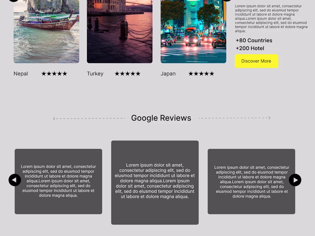 Cover image for Modern Travel Website | UI/UX