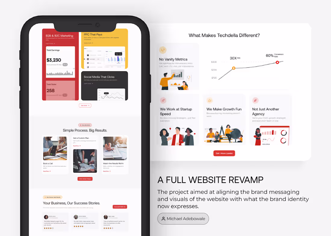 Cover image for Full UI/UX redesign for a marketing brand (In development)