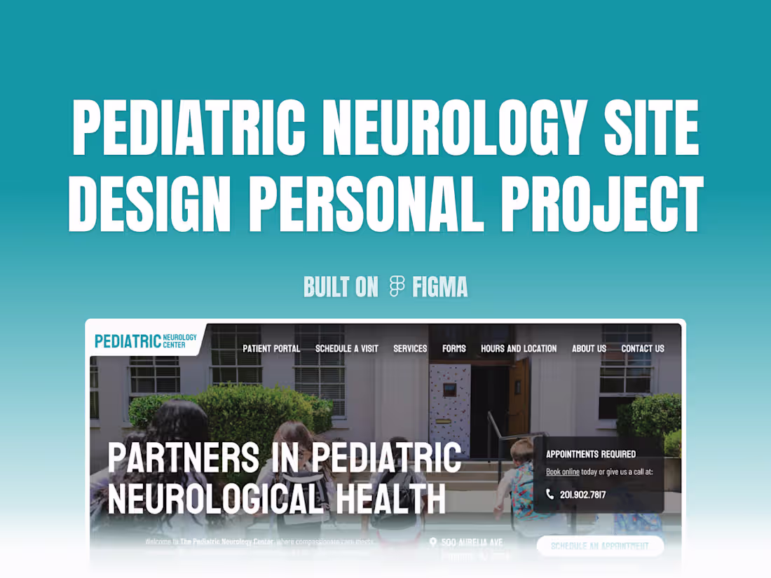 Cover image for Pediatric Neurology Clinic Website Design Personal Project