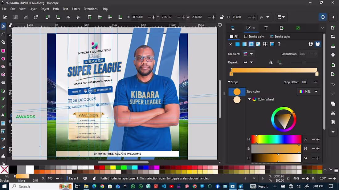 Cover image for To design a bold and engaging sports event poster that captu...