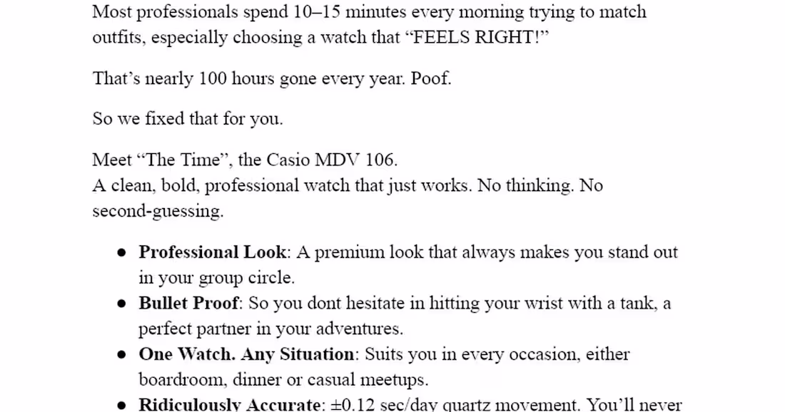 Cover image for Casio MDV 106 Watch AD Promotion