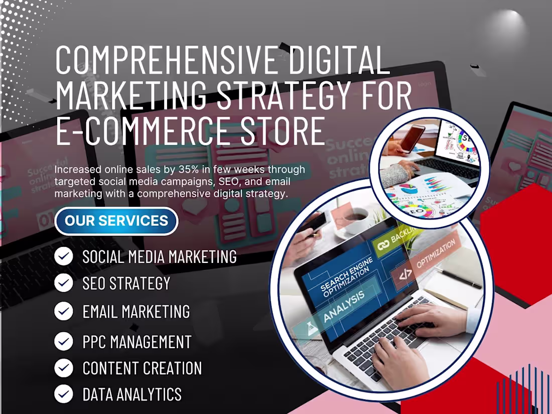 Cover image for Comprehensive Digital Marketing Strategy for E-commerce Store