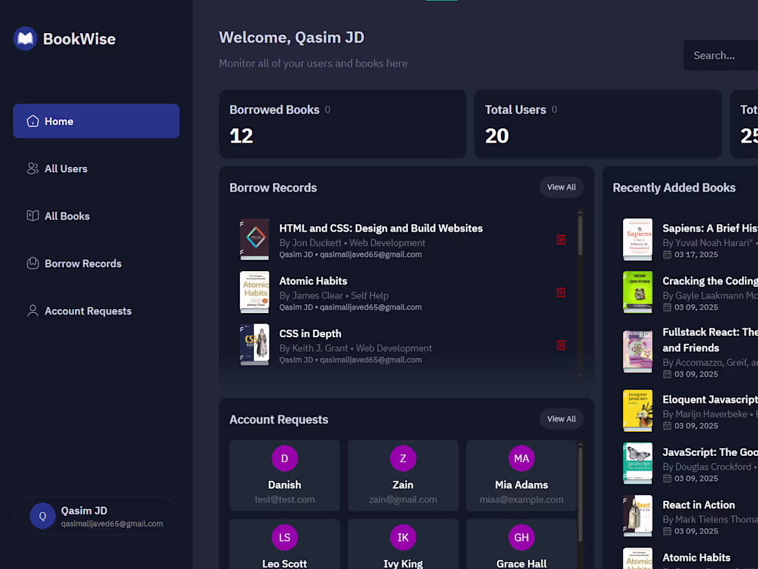 Cover image for A comprehensive University Library Management System.