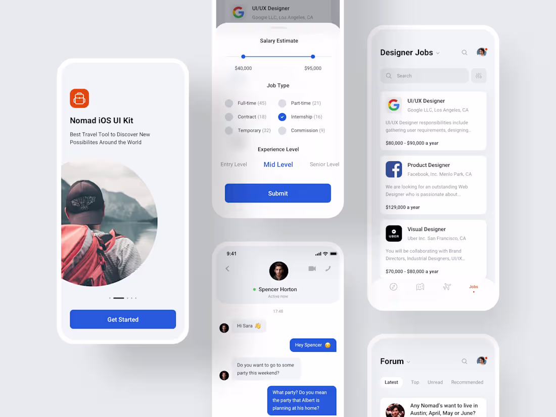 Cover image for Nomad iOS UI Kit with Design System