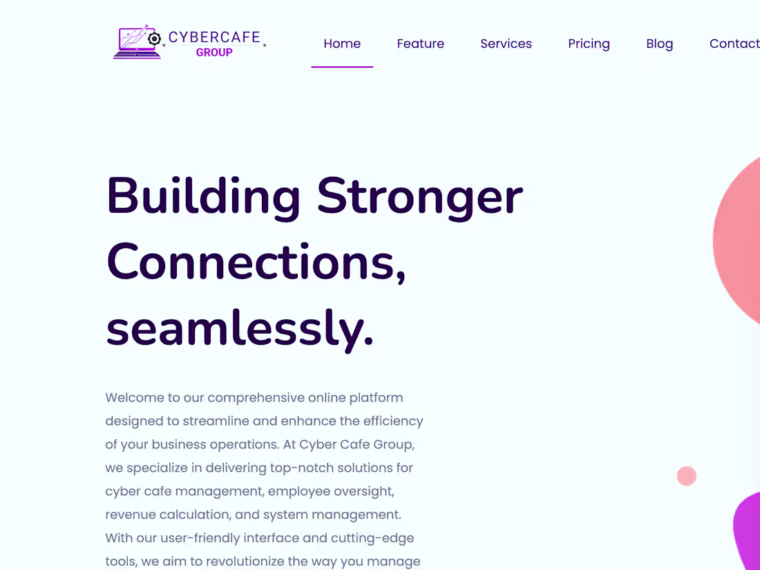 Cover image for CyberCafe Magement Solution