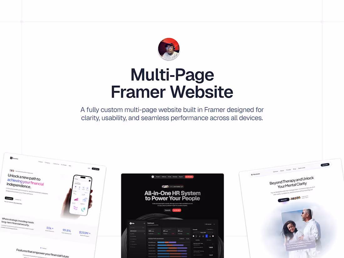 Cover image for Multi‑Page Framer Website 