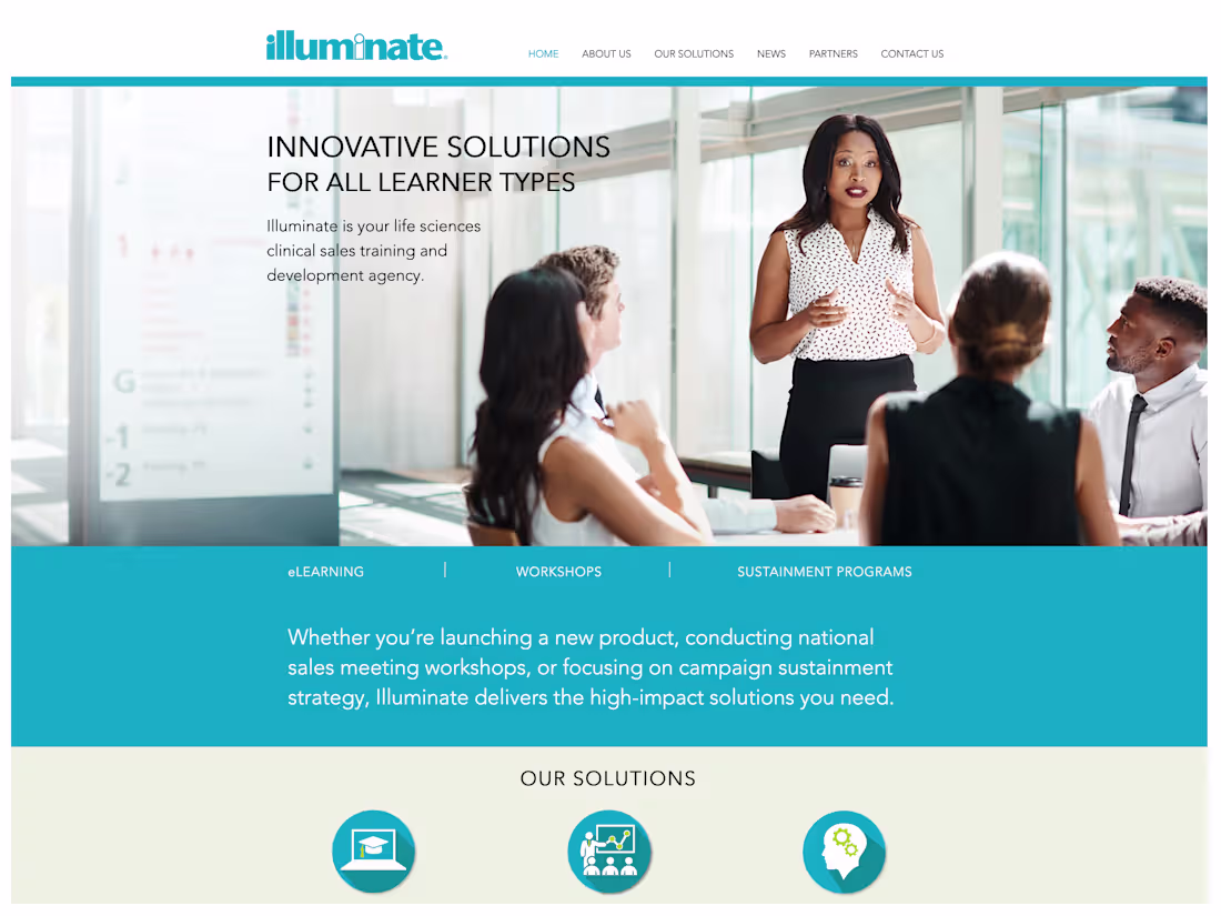 Cover image for Web site design for Illuminate...