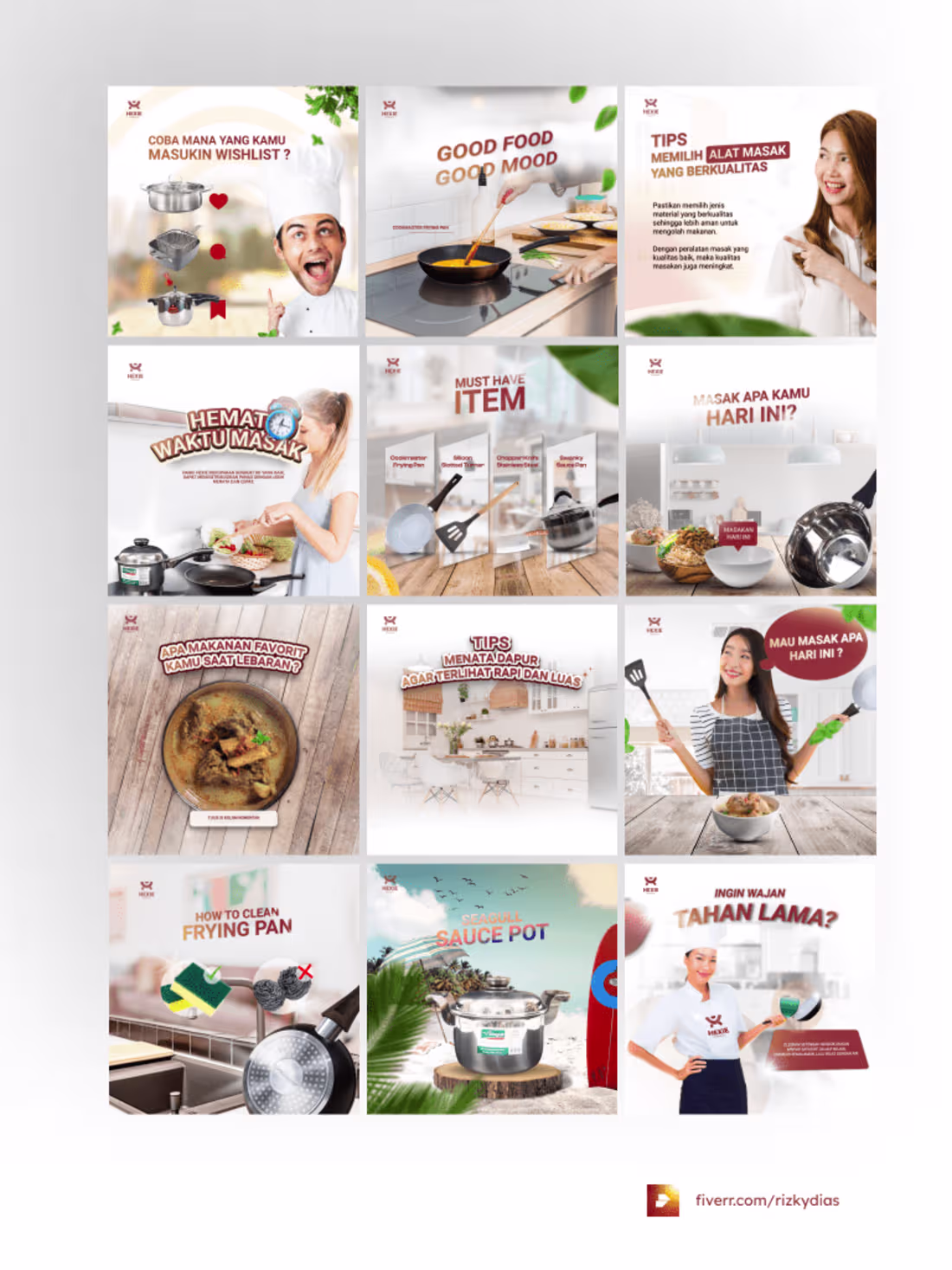 Cover image for Hexie Brand Identity - Cookware Logo & Social Media