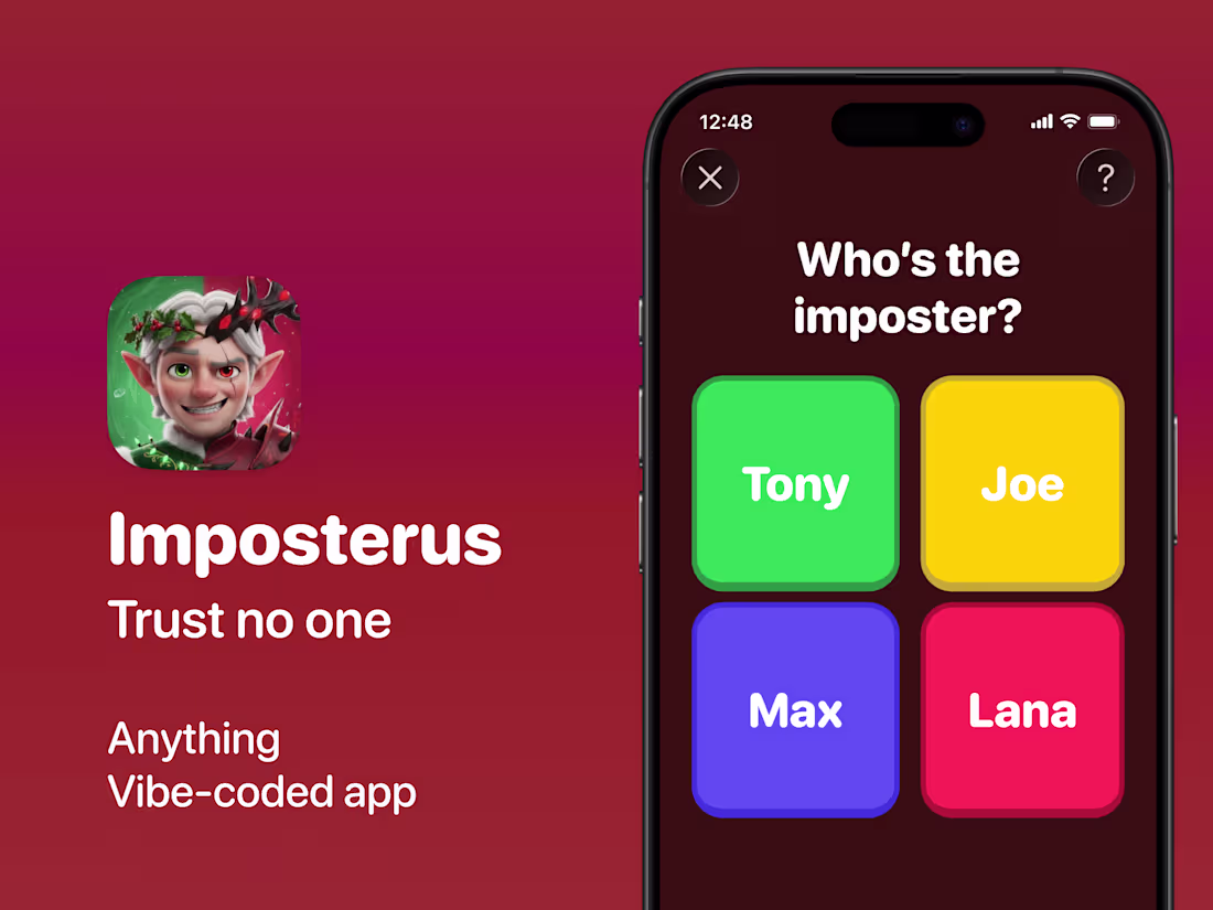 Cover image for Imposterus: Trust no one | Anything made app
