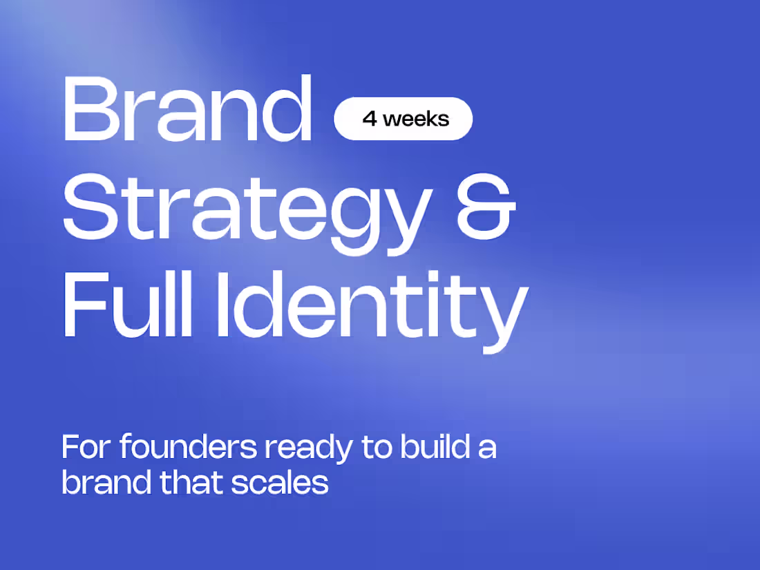 Cover image for Full Brand Strategy & Identity (4 Weeks)