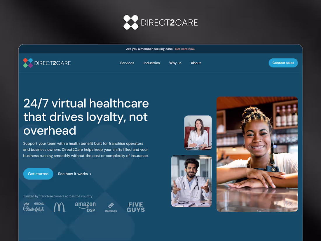 Cover image for Direct2Care Website Design & Development
