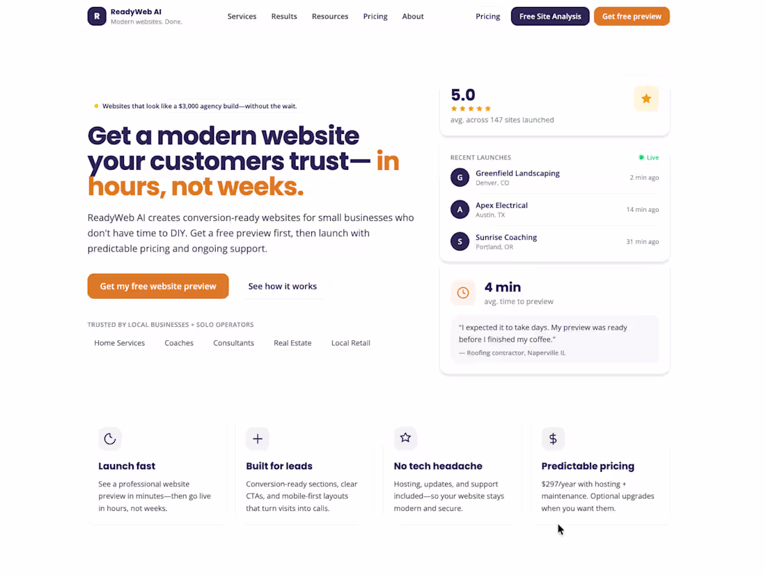 Cover image for ReadyWeb AI is a website