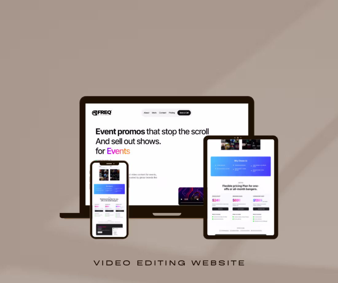 Cover image for I designed this Framer website for Frequency, a creative stu...