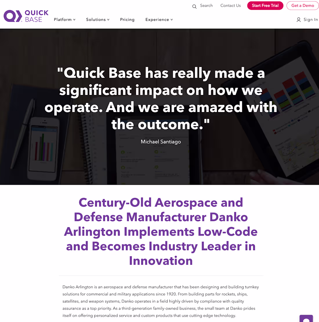 Cover image for Quickbase Case Study