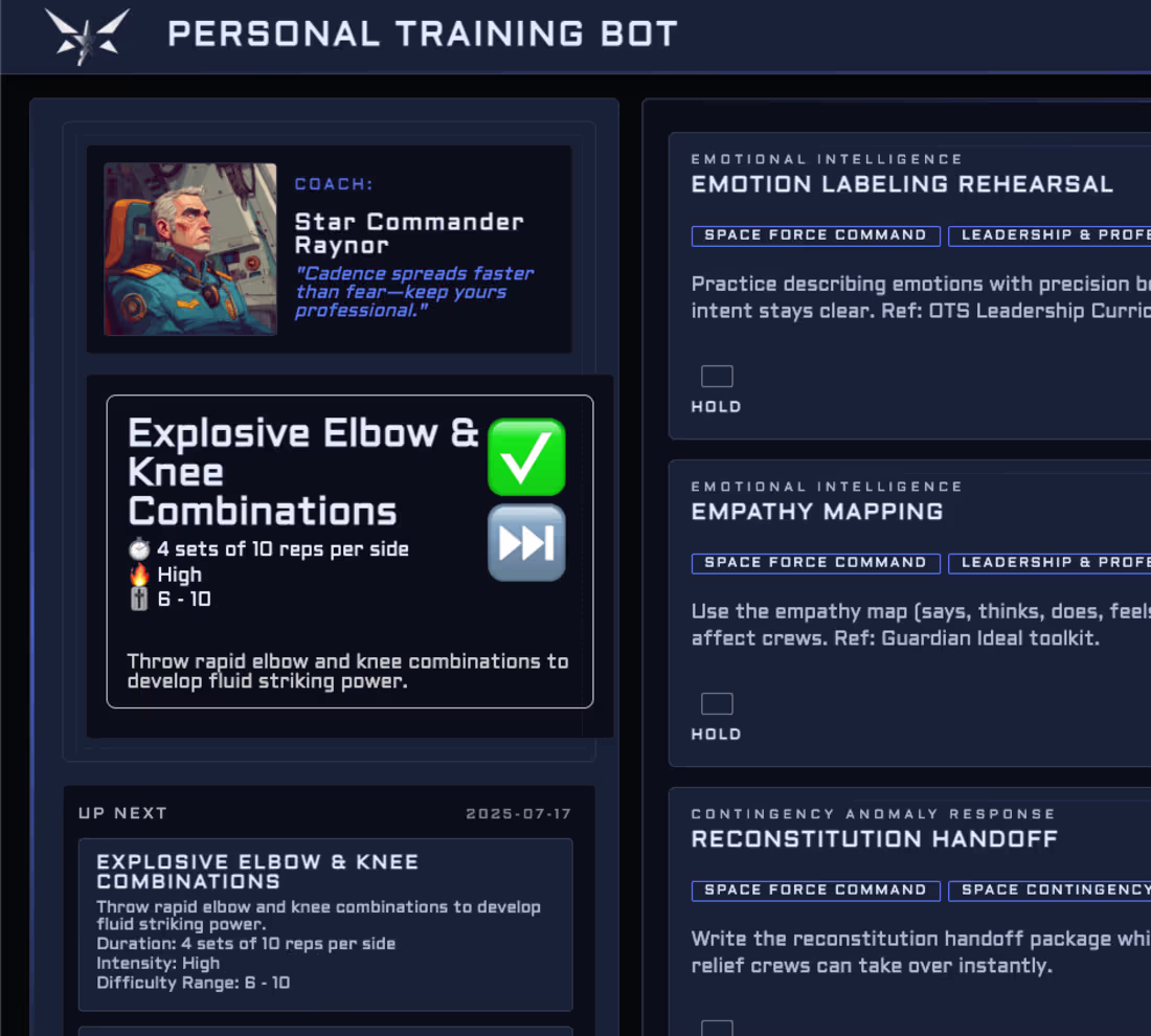 Cover image for Personal Training Bot – Modular Training Platform Offline-ca...