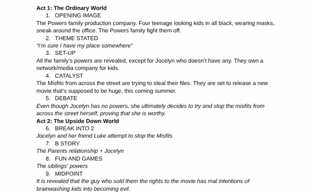 Cover image for Family Powers Beat Sheet