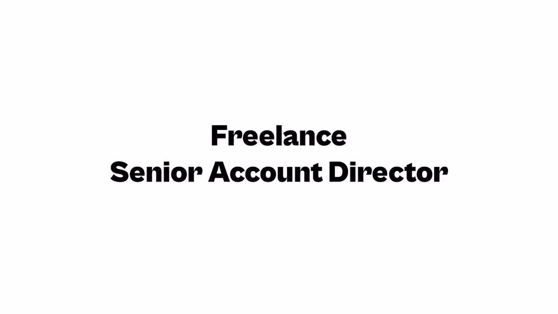 Cover image for Freelance Senior Account Director