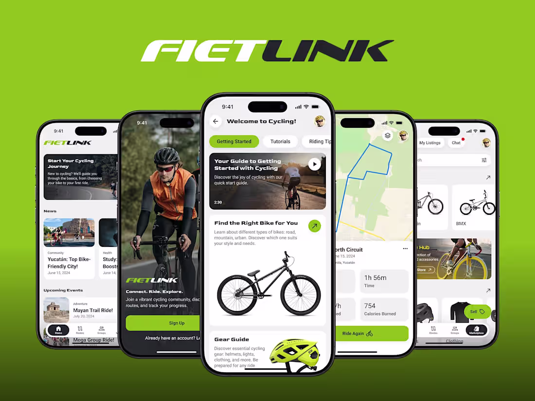 Cover image for FietLink — Cycling App Concept
