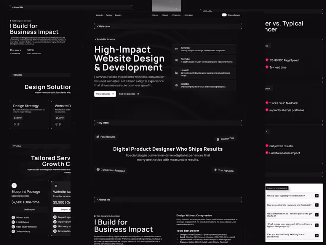 Cover image for Snoweirdo - Portfolio & Agency Website