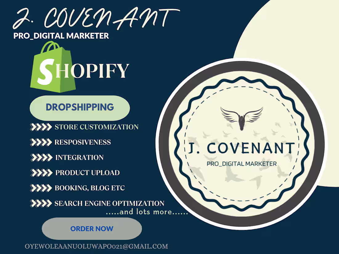 Cover image for Shopify E-commerce store setup and optimization For Williams 