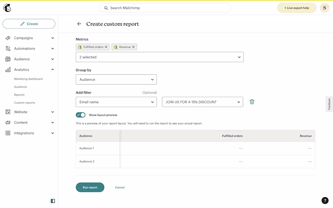 Cover image for Custom Report Builder for MailChimp