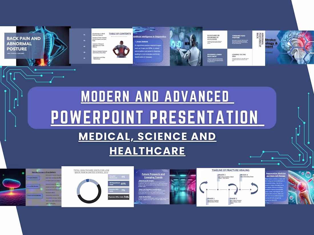 Cover image for I will design engaging, modern presentations on Medical Topics
