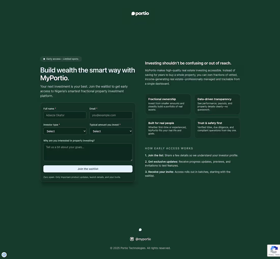 Cover image for More view into myportio waitlist. Built this to help with le...
