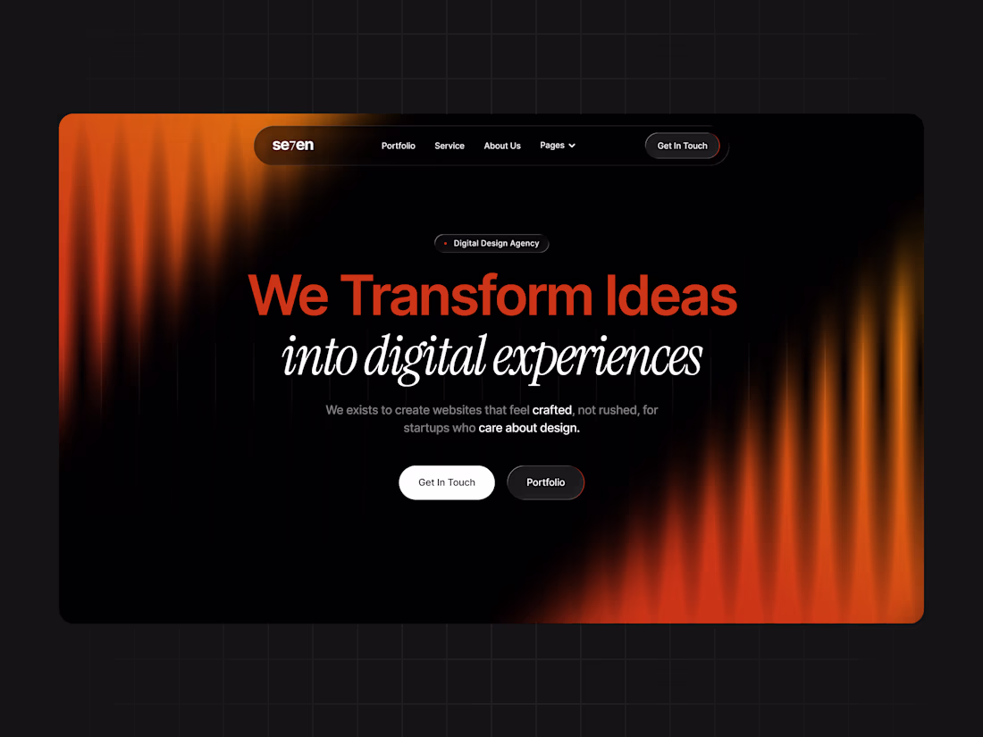 Cover image for Design Agency Website - se7en