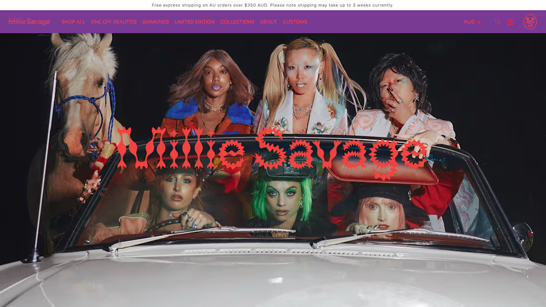 Cover image for Premium Handmade Jewellery E-Commerce Store for Millie Savage
