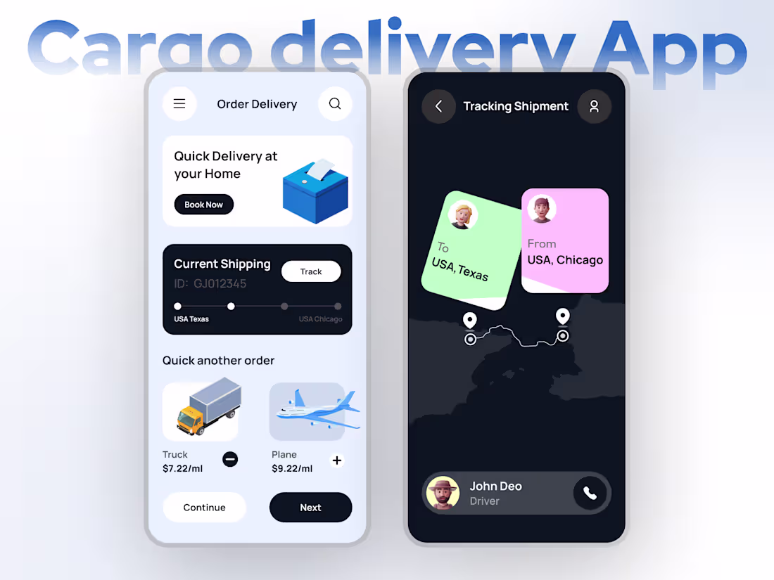 Cover image for Cargo Delivery App UI-UX Design.