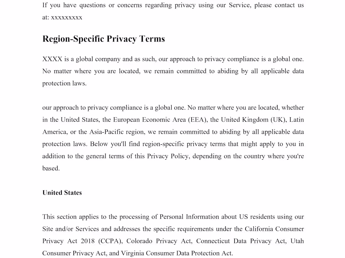 Cover image for Privacy Policy GDPR CCPA