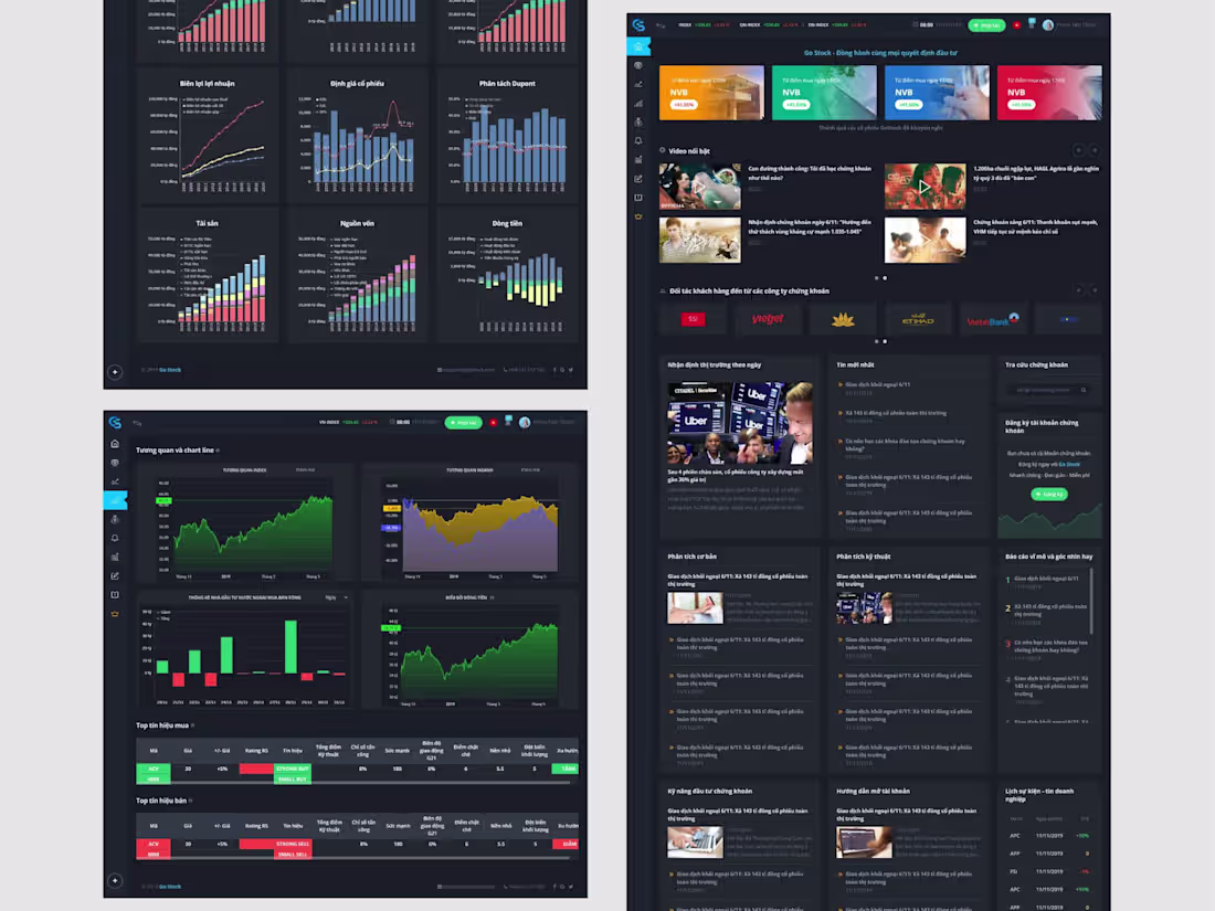 Cover image for Front-End Development: Go Stock - HTML template with charts