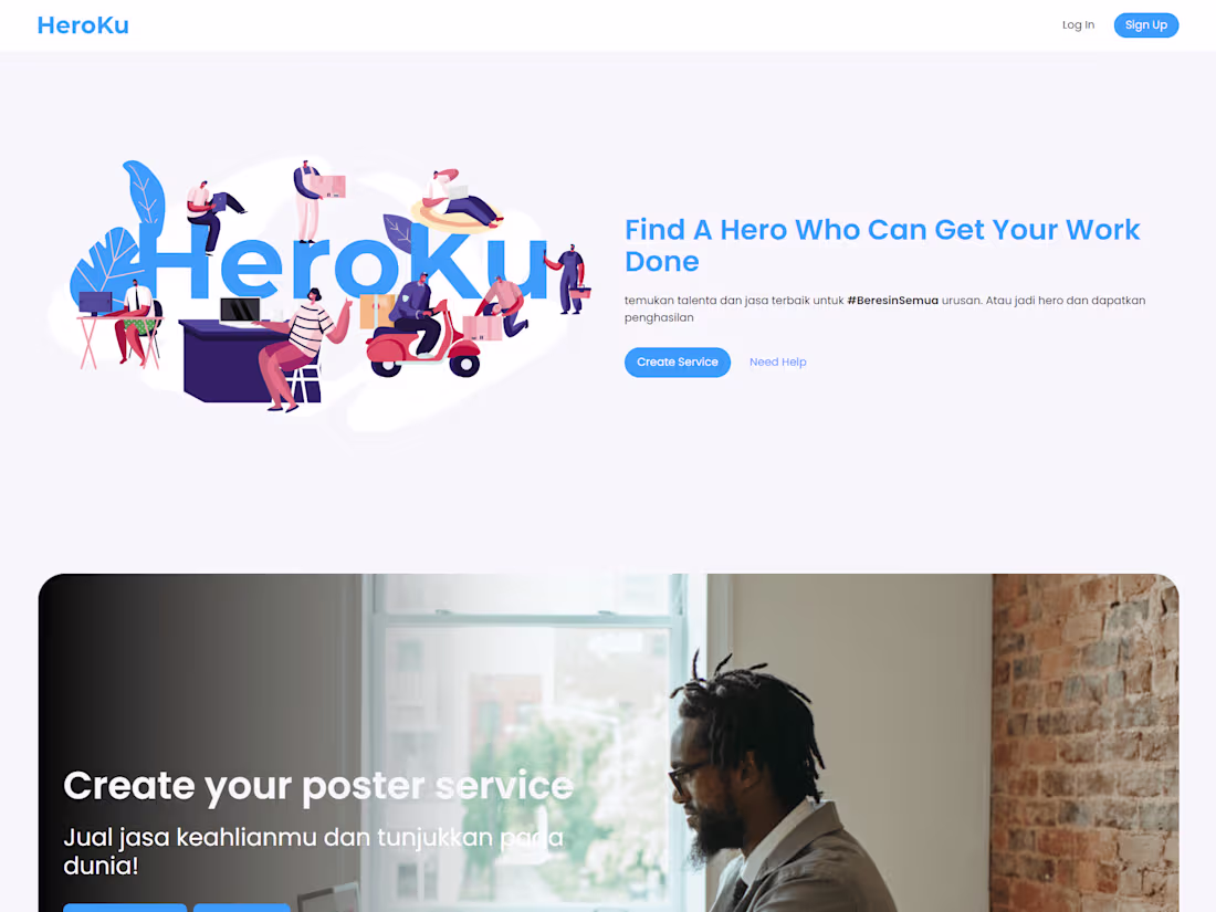 Cover image for Freelance Work Website (Heroku) - Full Stack Web Development