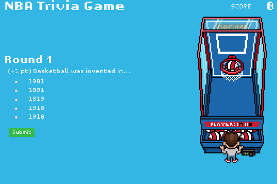 Cover image for NBA Trivia Game
