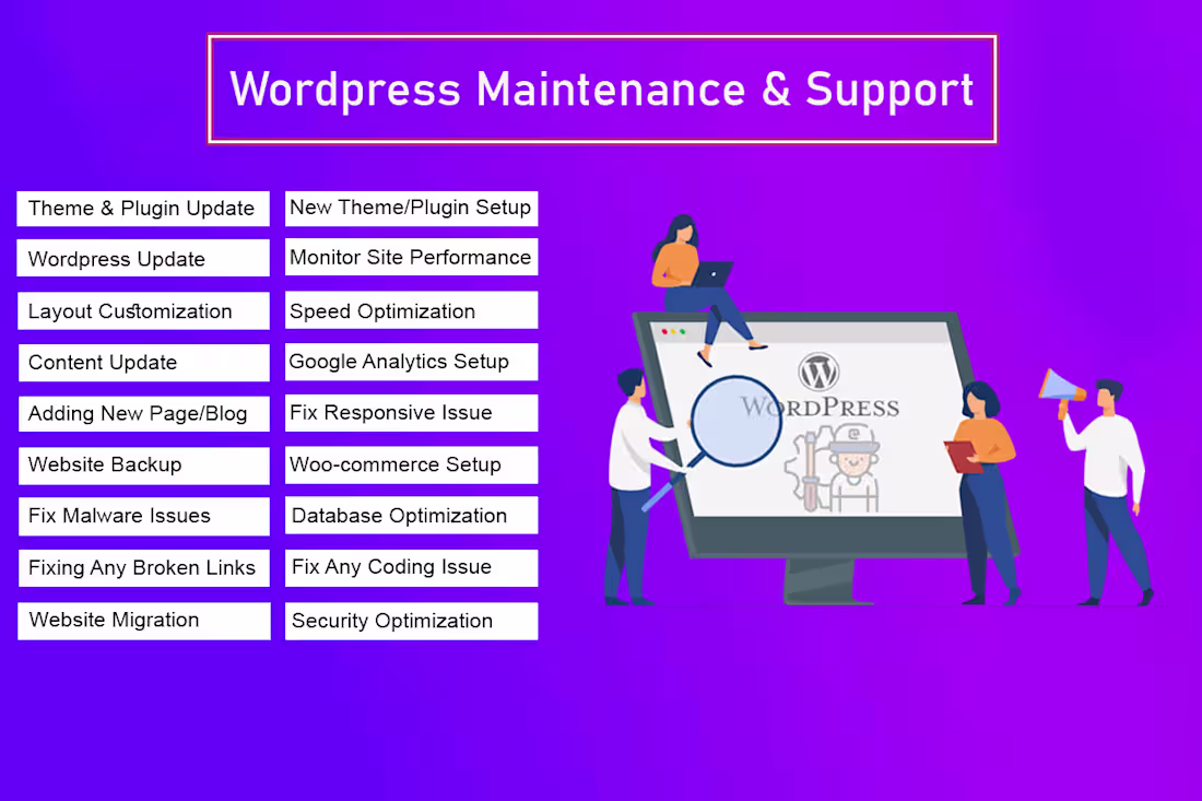 Cover image for  Maintain Wordpress Website 