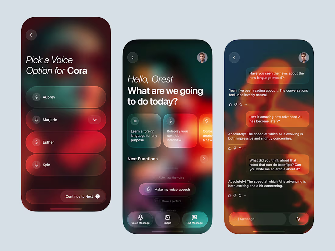 Cover image for Futuristic AI Assistant App Redesign
