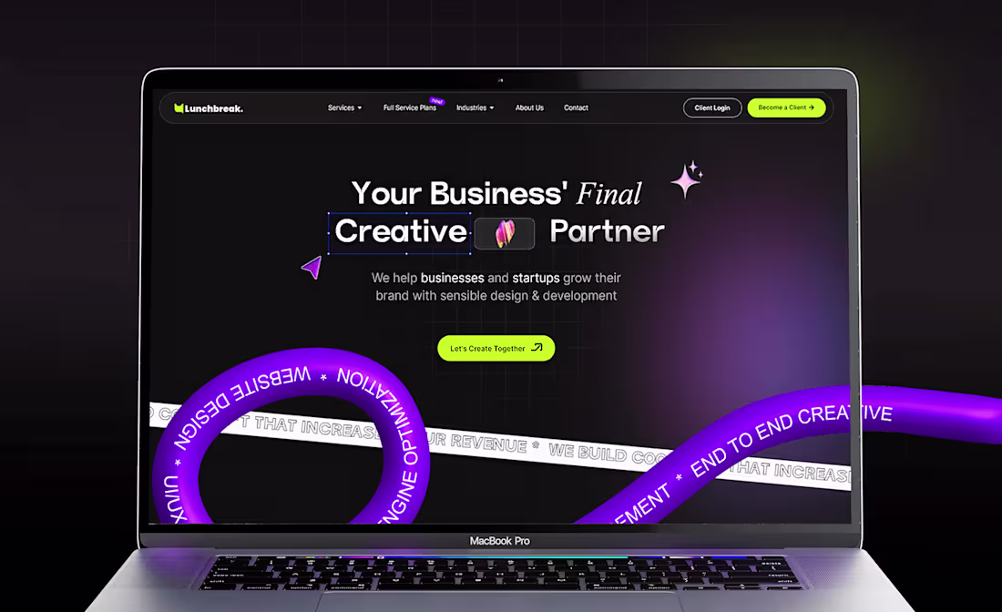 Cover image for Lunchbreak Creative Agency Hero Redesign 