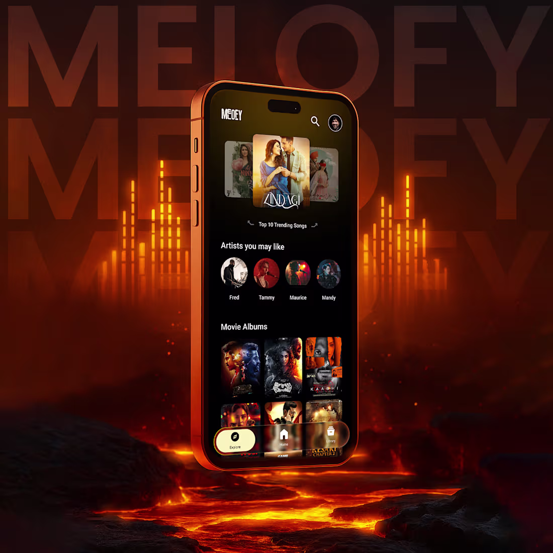 Cover image for Melofy is a personalized music discovery app designed around...