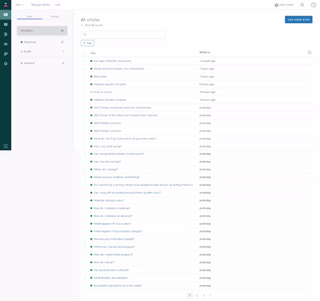 Cover image for Zendesk Help Center and AI Agent Setup for British Swim School
