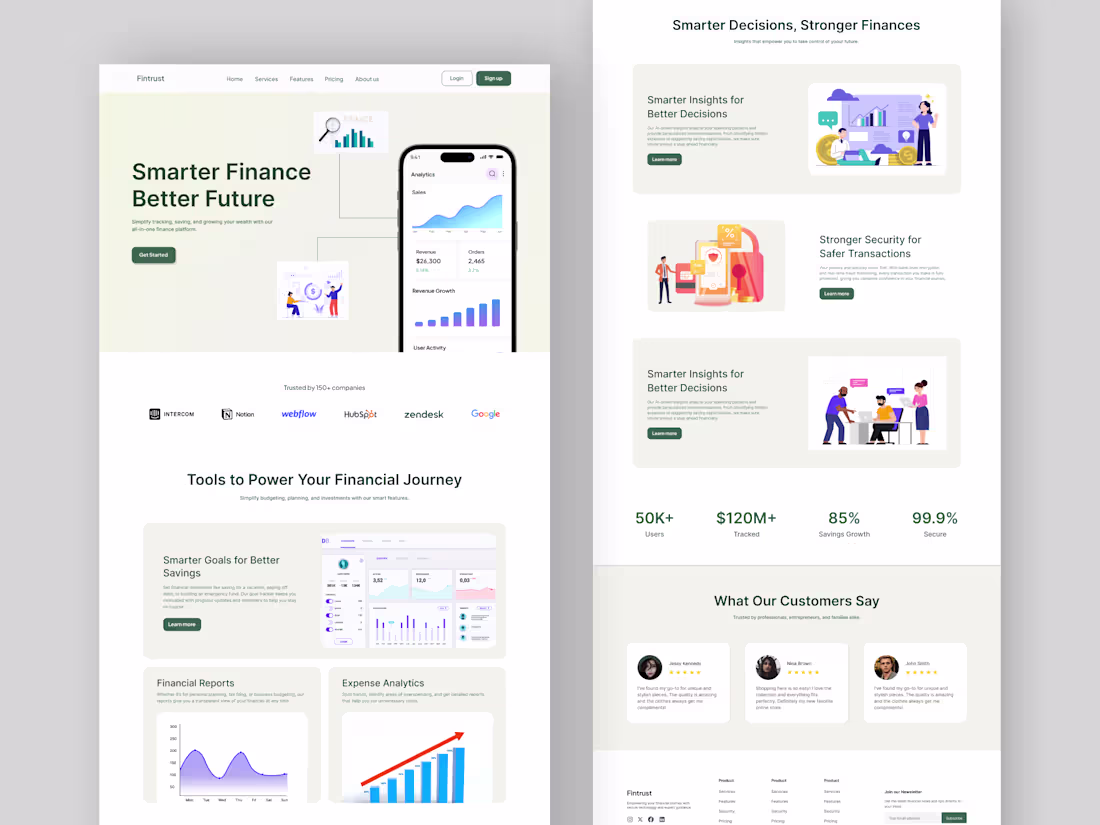Cover image for SaaS websites, Finance and Fintech websites UIUX design