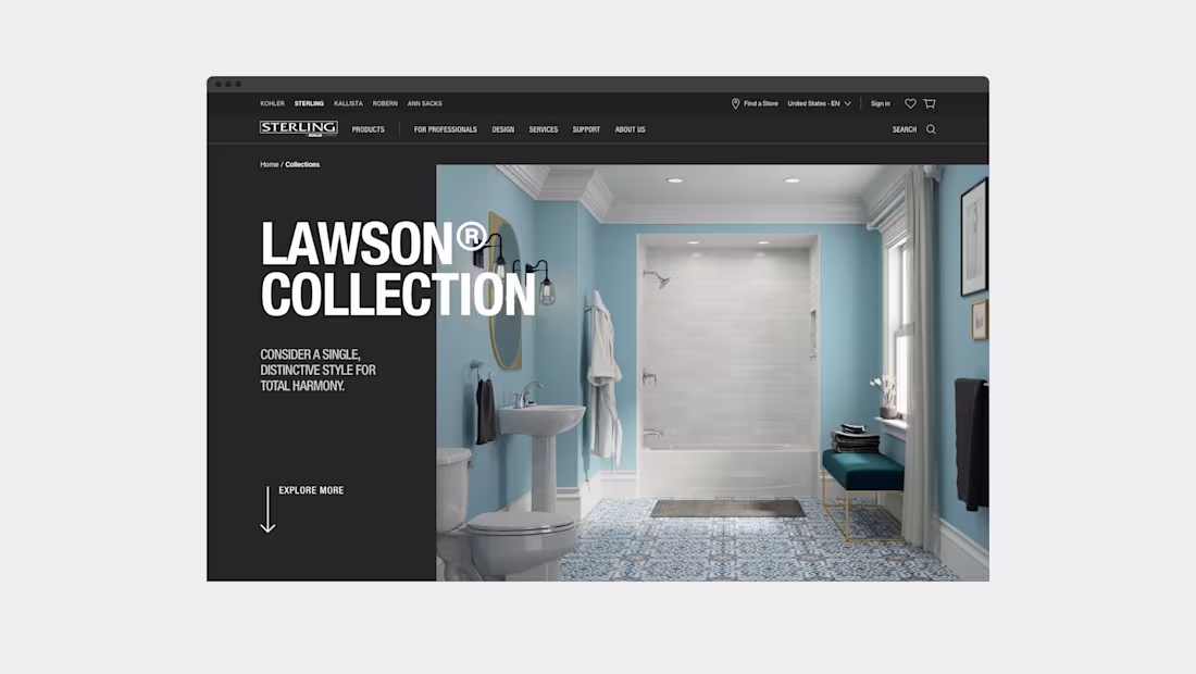 Cover image for Sterling Website - A Kohler brand